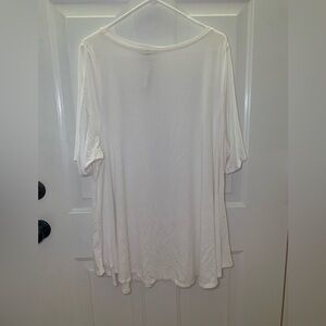 Lane Bryant tunic length Swing style White Women's Top